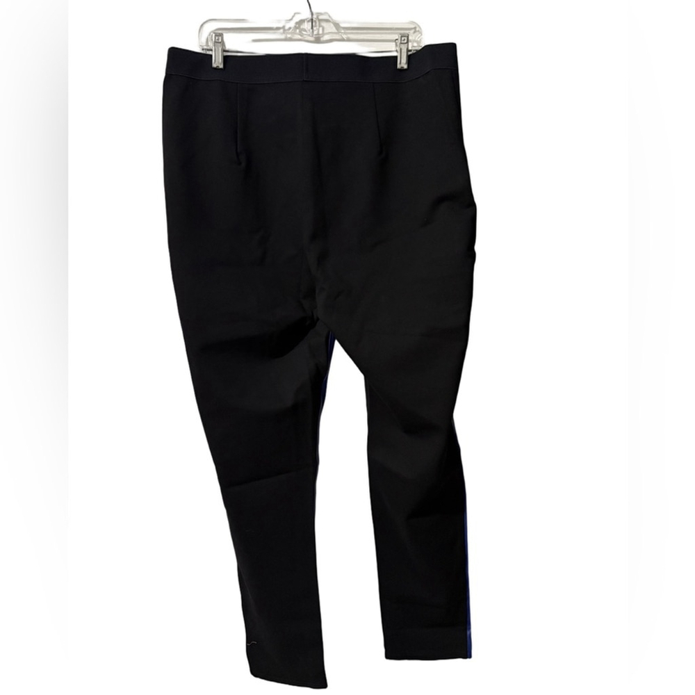 Blue NIP Faux Leather In Front Black Ponte in Back Pull On Pant - Picture 5 of 5